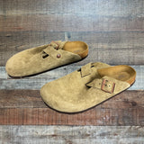 Birkenstock Taupe Boston Soft Footbed - Size 10
