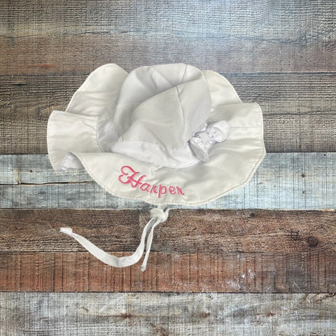 No Brand White Pink Harper UPF 50+ Hat - Size S