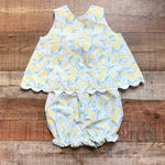 Zuccini Kids Lemon Print Back Tie Top Shorts Set- Size 3T