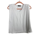 BLANKNYC White Padded Shoulder Sleeveless Tee- Size S (see notes)