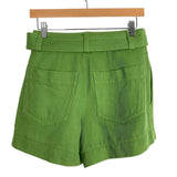 Vince Green Linen Blend Belted Shorts- Size 0