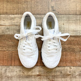 Puma White Leather Sneakers- Size 9