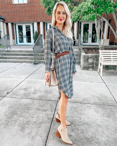 Universal Thread Plaid Flannel Button Up Midi Dress- Size M (sold out online)