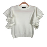 Strut & Bolt White Ruffle Sleeve Top - Size S (See Notes)