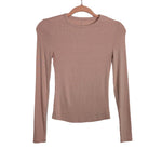 Nuuds Pink Ribbed Top - Size S