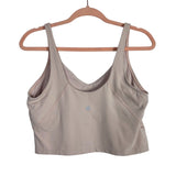 Lululemon Beige with Built-In Shelf Bra Cropped Tank- Size 12 (see notes)
