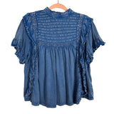 Free People Blue Le Feemee Top - Size S