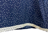 Ivy City Co. Navy Polka Dot Crochet Lace Trim Libby Dress NWT- Size 00