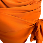 Amanda Uprichard Burnt Orange One Shoulder Tie Top - Size XS (See Notes)