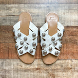 Marc Fisher White Studded Sandals- Size 7.5 (see notes)