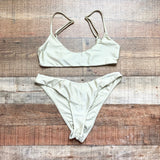No Brand Tag (House of Harlow) Moss Green Bikini Top- Size ~S (no brand tag or size tag, fits like small, we have matching bottoms, sold out online)