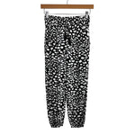 Joyous and Free Black/White Pattern Elastic Waist Jogger Pants- Size 14 Girls (see notes, Inseam 22”)