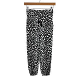 Joyous and Free Black/White Pattern Elastic Waist Jogger Pants- Size 14 Girls (see notes, Inseam 22”)