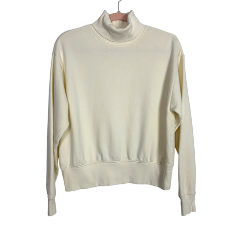 Calia Cream Turtleneck Sweatshirt - Size XS