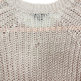 J. Crew Pink 100% Linen Open Knit Sweater- Size M (see notes)