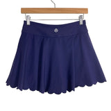 Attraco Navy Scalloped Tennis Skirt with Built In Shorts and Scalloped Tank Set- Size S (sold out online, sold as a set)
