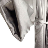 SOMA Grey Satin Fleece Lined Belted Robe- Size L