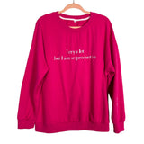 No Brand Pink I Cry A Lot Crewneck Sweatshirt - Size XL