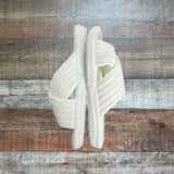 SOMA White Terry Cotton Slippers - Size L