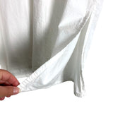 Holly Shae Design White Textured Cotton Split Hem Dress- Size XXL