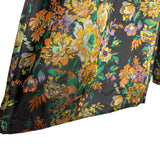 By Anthropologie Metallic Floral Printed Wide Leg Elastic Waist Pants- Size L