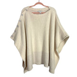 Barefoot Dreams Cozy Chic Cream with Side Buttons Fuzzy Poncho- Size OS (see notes - Sold Out Online!))