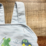 Cecil and Lou Blue/White Striped Train/Plane/Car Walker Bubble- Size 6M (see notes, sold out online)