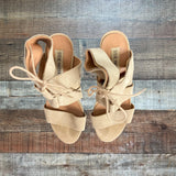 Steve Madden Suede Lace Up Heeled Sandals - Size 7 (see notes)
