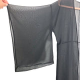 Asos Black Sheer Kimono Style Open Front Cover Up- Size 4
