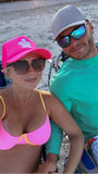 Otto Hot Pink with White Flower Trucker Hat