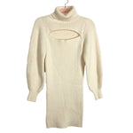 &Merci Ivory Ribbed Turtleneck with Front Cut Out Sweater Dress- Size M (sold out online)