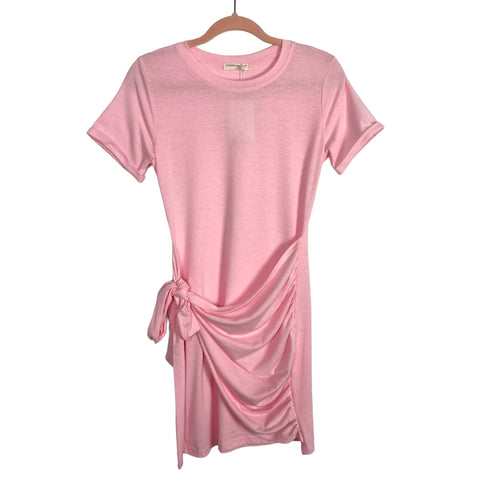 Goodnight Macaroon Pink Faux Wrap Dress NWT- Size M