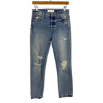 MOTHER SUPERIOR The Scrapper Ankle Distressed Button Fly Jeans- Size 25 (Inseam 25”)