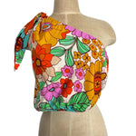 Show Me Your Mumu Floral Print One Shoulder Top - Size S