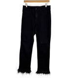 Gibson Latimer Black Jeans with Feather Trim- Size 10