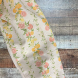 Minnow Citrus and Floral Print with Back Ribbon Bow Swimsuit- Size 3/4T (see notes, we have matching swimsuit)