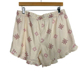 SOMA Flannel Ruffle Star Print Shorts NWT- Size L (we have matching top)