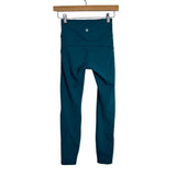 Lululemon Teal Leggings- Size 4 (Inseam 25”)