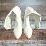 No Brand Cream Cowgirl Boots- Size 9 (see notes)