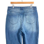 Eloquii Rhinestone Fringe Embellished Straight Leg Jeans-Size 14 (see notes, sold out online, Inseam 29”)