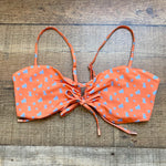 Lounge Orange Floral Front and Back Tie Bikini Top NWT- Size L (we have matching bottoms)