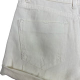 Mustard Seed Off White Distressed Jean Shorts- Size S