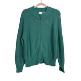 Varley Deep Sea Green Milo Zip Through Knit Jacket NWT- Size S