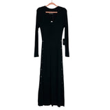 Abercrombie & Fitch Harlem's Fashion Row Nicole Benefield Black Ribbed Button Slit Sweater Dress NWT- Size XL (sold out online)