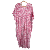 Classic Whimsy White Pink Heart Floral Printed Cover Up Dress- Size M/L (sold out online)