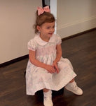 Beaufort Bonnet Company Flowers and Bows with Back Bow Smocked Dress- Size 3T