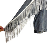 Elia-Cher Tassel Denim Jacket - Size US 8-10