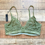 Lounge Olive Sheer Lace Balcony Underwire Bra NWT- Size 34E