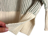 Altar'd State Ivory/Sage Chenille Ribbed Tunic Sweater- Size S