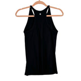Zella Black Ribbed High Neck with Built-In Padded Bra Tank- Size M